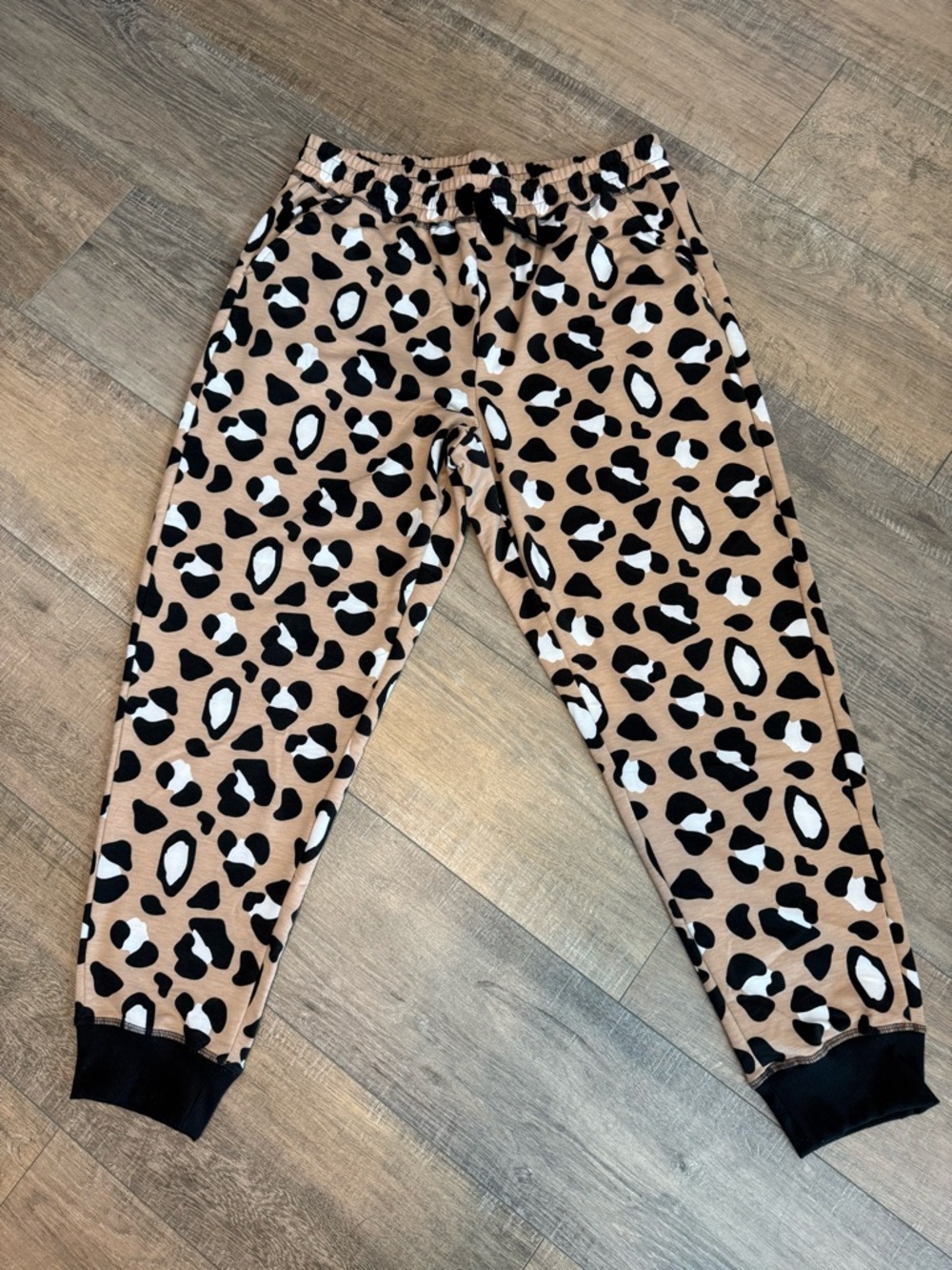 LuLaRoe Leopard Print Joggers - Tan, Black, White